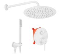 Conjunto De Ducha Emoptrado Oculto Rea Lungo Blanco + Box