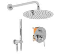 Conjunto De Ducha Emoptrado Oculto Rea Lungo Cromo + Box