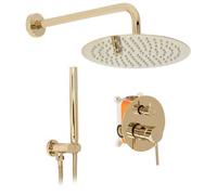 Conjunto De Ducha Emoptrado Oculto Rea Lungo Oro + Box