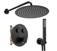 Conjunto De Ducha Emoptrado Oculto Rea Lungo Thermostat Black