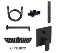 Conjunto de ducha empotrado Belvit, color , con ducha de lluvia de 30x30 cm, ducha de mano, codo de conexión a la pared y grifo de bañera hansgrohe – Sistema completo para un baño moderno