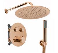 Conjunto De Ducha Empotrado Rea Lungo Copper Thermostat