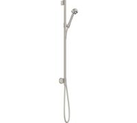Conjunto de ducha hansgrohe AXOR One 75 1jet EcoSmart, con conexión mural, 48791800, Color: Óptica de acero inoxidable