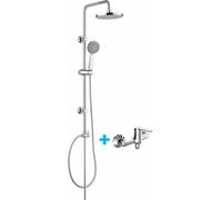 Conjunto de ducha Mereo: Grifo de ducha de pared de 100 mm, con juego de ducha, rociador de techo y ducha de mano - CB610AZL