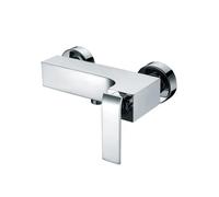 Conjunto de ducha moderno con grifo monomando cromado y teleducha plana ZIO de GME