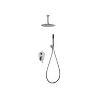 Conjunto de ducha monomando empotrado de acero inoxidable acabado satinado paros Delos de Imex