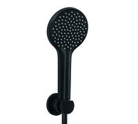 Kludi Dive - Conjunto de cabezal de ducha, barra y manguera, negro mate 6985039-00