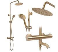 Conjunto De Ducha Rea Con Termostato Lungo Gold Brush