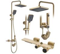 Conjunto De Ducha Rea Helix Brush Gold