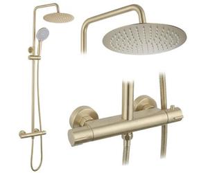Conjunto De Ducha Rea Lungo Termostat, Brush Gold 344 X 25,7 X 102,5 Cm