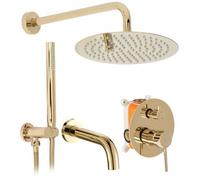 Conjunto De Ducha Rea Y Bañera Eportado Oculto Rea Lungo Gold + Box