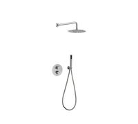 Conjunto de ducha termostática de diseño empotrada de acero inoxidable Moscu de Imex - Gris / Acero inoxidable / Imex