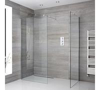 Conjunto de Ducha Walk-in Angular con Mampara de Obra de Esquina con Selección de Hojas de Vidrio y Sumideros - Portland