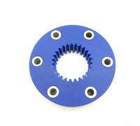 Conjunto de engranaje de polea de acoplamiento de 6 pernos 48 50005 00 Reemplazo para Carrier X2 1800 X4 7500 Compresor Drive Metal Azul- Kit de instalación anodizado para (rueda)