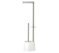 Conjunto de escobillero y portarrollos Tango (12,8 x 16 x 65,5 cm, Metal, Blanco/Cromo)