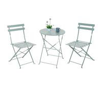 Conjunto de exterior Bistreau 7house 1 mes 2 sillas plegables gris Gray
