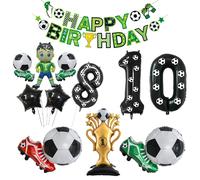 Conjunto de globos de cumpleaños de fútbol, guirnalda de pancarta de fútbol, cartel de fiesta de fútbol, decoración de globos, decoración de fiesta de cumpleaños de fútbol para niños 6pcs balloon set