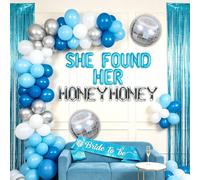 Conjunto de globos "Mamma Mia" con guirnalda, bola de discoteca y faja nupcial