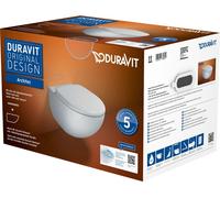 Conjunto de inodoro de pared Duravit Architec, con descarga profunda, que incluye el asiento. Número de artículo: 0069690000