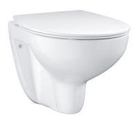 Grohe Bau Ceramic taza de inodoro con asiento de cierre suave suspendido sin reborde blanco 39899000
