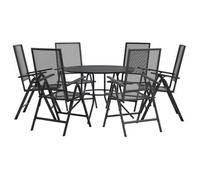Conjunto De Jardín Brulle 6 Sillas + Mesa Antracita