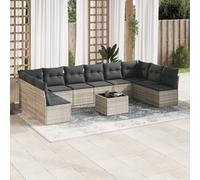Conjunto de jardín - Conjuntos de jardín - Juego de exterior - Muebles de jardín - Muebles para exteriores - Gris claro - Diseño modular
