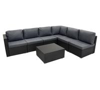 Conjunto de jardín modular de 7 piezas - Ratán sintético - - 5 plazas