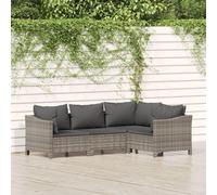 Conjunto de jardín, muebles de exterior, juego de jardín, zona de estar, conjunto para balcón, sofá modular, fabricado en ratán sintético, resistente a la intemperie