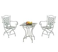 Conjunto de jardín payo metal verde antiguo 51x56x93 cm
