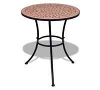 vidaXL Set de mesa y sillas de jardín 3 piezas con mosaico terracota
