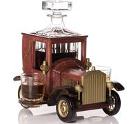 Conjunto de jarra para whisky con vasos y soporte para coche vintage de estilo clásico. Conjunto de jarra para bourbon con vasos, ideal para licores, vodka y regalos para hombres