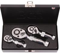 Conjunto de llaves de trinquete mini BGS 215, con medidas de 6,3 (1/4), 10 (3/8) y 12,5 (1/2)
