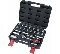 Conjunto de llaves de vaso CONNEX de 3/8", 22 piezas, en estuche de plástico, fabricadas en acero cromo-vanadio