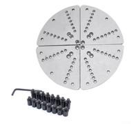 Conjunto de mandíbula plana de 8 pulgadas para torno de madera compatible con portabrocas de desplazamiento tipo C de 4 pulgadas para uso en tareas de torneado de cuencos y alisado de fondo de plato