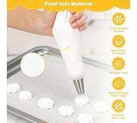 Conjunto de mangas pasteleras Ibzoa® para decoración de tartas, de 11 piezas: incluye 1 manga pastelera de algodón resistente de 35 cm, 7 boquillas de acero inoxidable, 2 adaptadores y un cepillo de l