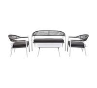 Conjunto de mesa. sofa y 2 sillones 100x55x45,68x69x75,138.69.75h cm