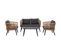 Conjunto de mesa. sofa y 2 sillones 90x50x42,65x70x69,136x70x68h cm.