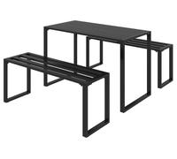 Conjunto de mesa y sillas para exteriores Outsunny, juego de 3 piezas, grupo de asientos, juego de jardín de metal