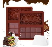Conjunto de moldes de silicona Ibzoa® para hacer bombones de chocolate: 2 moldes con espátula y bolsas, sin BPA, apto para temperaturas de -40°C a 230°C, 19 x 17 x 2,5 cm