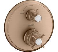 Conjunto de montaje preensamblado Axor Montreux UP-THM, con válvula de desagüe, cruz y acabado dorado cepillado