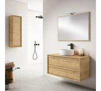 Conjunto de mueble de baño Línea (Ancho: 120 cm, Nogal, 4 pzs.)