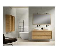 Conjunto de mueble de baño Línea (Ancho: 120 cm, Roble, 5 pzs.)