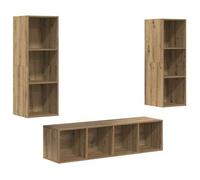 Conjunto De Mueble De Tv 3 Pcs Roble Artesanal Vidaxl