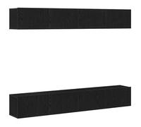 Conjunto De Mueble De Tv 4 Pcs Roble Negro 100 X 30 X 30 Cm Vidaxl