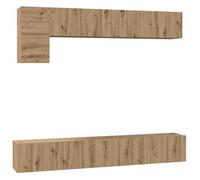 Conjunto De Mueble De Tv 5 Pcs Roble Artesanal Vidaxl