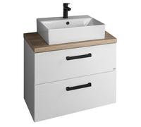 Conjunto de muebles de baño Aqualine VEGA, con un ancho de 82,5 cm, color blanco/roble platino