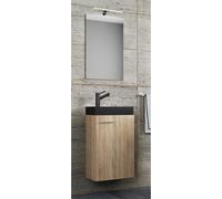 Conjunto de muebles de baño de 3 piezas WC para invitados lavabo para invitados pequeño y estrecho Slito SP-BL Conjunto de muebles de baño de 3 piezas WC para invitados lavabo para invitados pequeño y