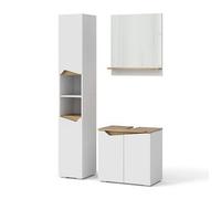 Conjunto De Muebles De Baño Marelle 3 Partes, Con Mueble Alto Vicco