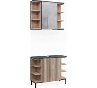 Conjunto de muebles de baño Vicco Aquis Sonoma 2 piezas, Model 40654