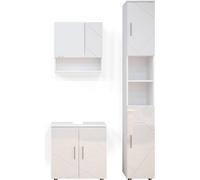 Conjunto de muebles de baño Vicco Irma Blanco alto brillo 3 piezas, Model 36126